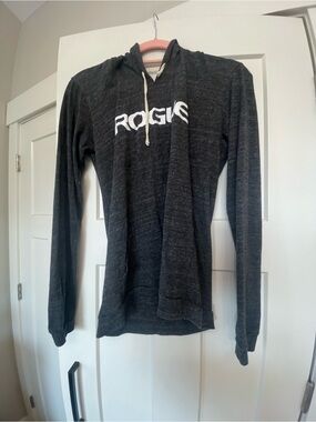 Rogue Charcoal Hooded Pullover with White Logo